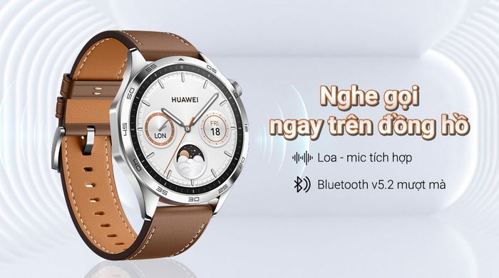 Huawei Watch GT 4 46mm dây da - Nghe gọi qua Bluetooth