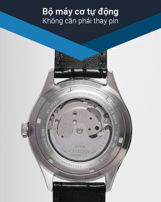 Đồng hồ Nam Citizen C7 NH8390-20L được trang bị bộ máy cơ tự động