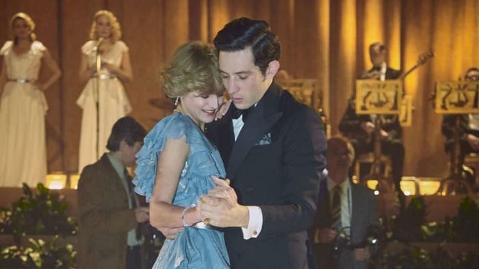 Emma Corrin portrays Princess Diana alongside Josh O'Connor as Prince Charles in the fourth season of The Crown.