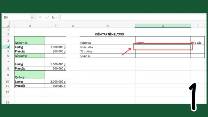 Hướng dẫn kết hợp hàm OFFSET với hàm VLOOKUP trong Excel - Bước 1