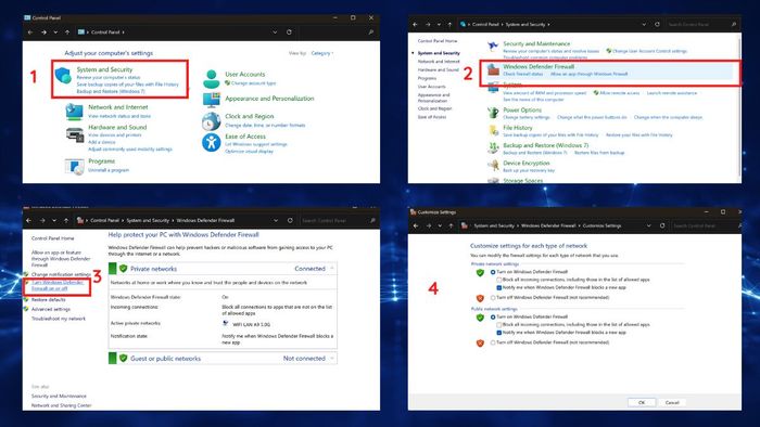 Tắt tạm thời phần mềm diệt virus và tường lửa