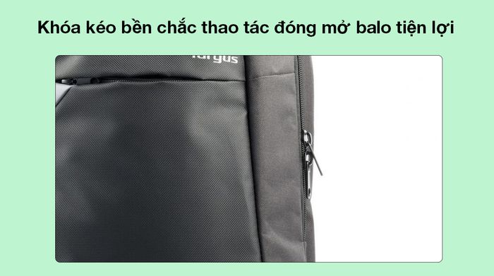 Balo Laptop 15.6 inch Targus Intellect TBB565GL-74 Đen - Dây kéo sử dụng tiện lợi