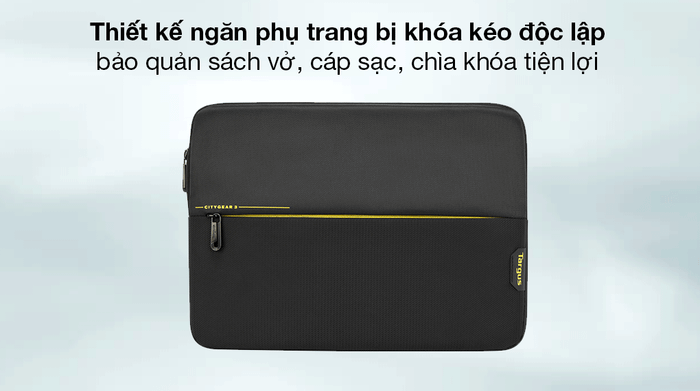 Túi chống sốc Laptop 15.6 inch Targus CityGear TSS994GL-80 Đen - Lưu trữ thêm được nhiều đồ dùng thông qua ngăn phụ ở mặt trước của túi chống sốc