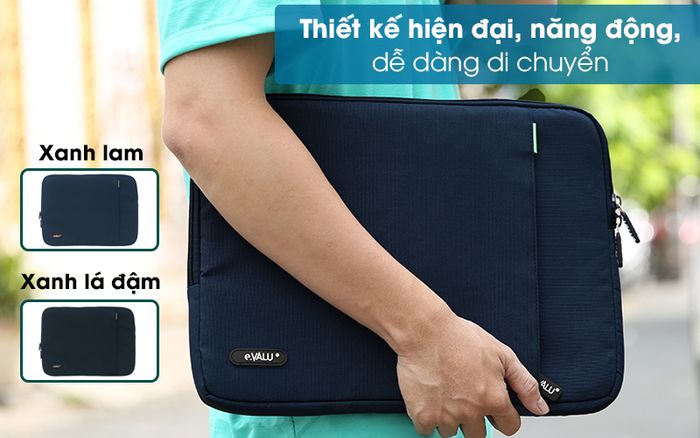 Túi chống sốc Laptop 14 inch có ngăn phụ eValu LMP-T004D - Kiểu dáng hiện đại