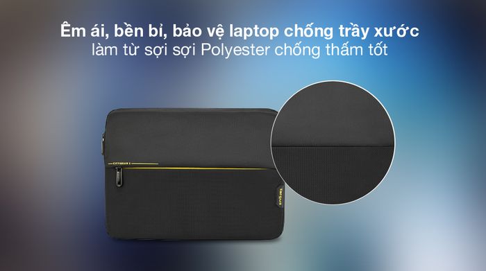 Chất liệu bền bỉ - Túi chống sốc Laptop 13.3 inch Targus CityGear TSS930GL-80 Đen