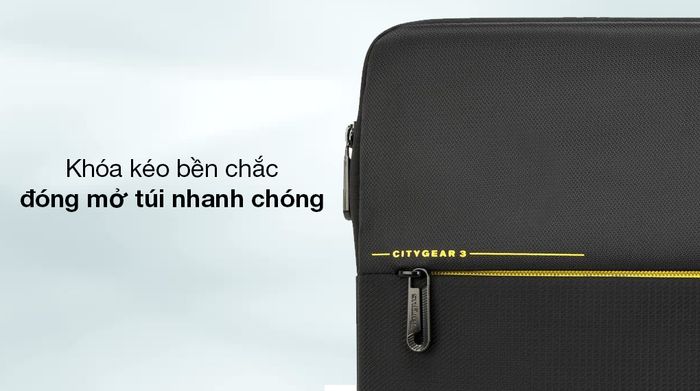 Túi chống sốc Laptop 15.6 inch Targus CityGear TSS994GL-80 Đen - Khóa kéo trượt êm ái, cất và lấy máy thuận lợi, đáp ứng nhu cầu của người dùng bận rộn