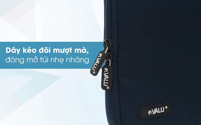 Túi chống sốc Laptop 14 inch có ngăn phụ eValu LMP-T004D - Tích hợp dây khóa kéo cứng cáp