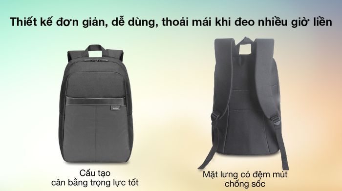 Thoải mái khi đeo - Balo Laptop 15.6 inch Targus Safire TSB883-72 Đen