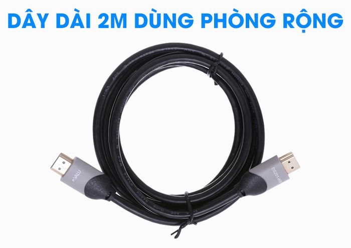 Cáp HDMI 2.0 Tròn 2.0m eVALU DS201-WB