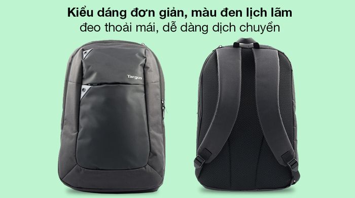 Balo Laptop 15.6 inch Targus Intellect TBB565GL-74 Đen - Kiểu dáng đơn giản, năng động, chỉ khoảng 0.5 kg
