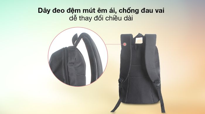 Dây đeo chắc chắn, êm ái - Balo Laptop 15.6 inch Targus Safire TSB883-72 Đen
