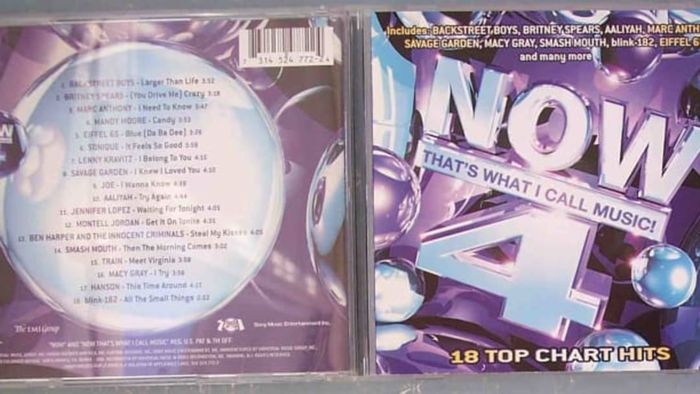 The jewel case for the U.S. version of 'Now That's What I Call Music! 4', released in July 2000.
