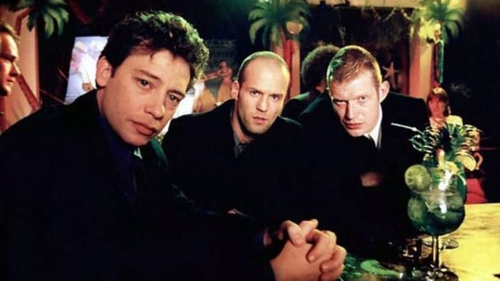 Jason Flemyng, Dexter Fletcher, and Jason Statham star in the 1998 film 'Lock, Stock and Two Smoking Barrels'.