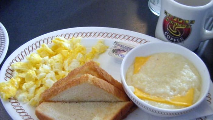 At Waffle House, grits are a classic menu item.
