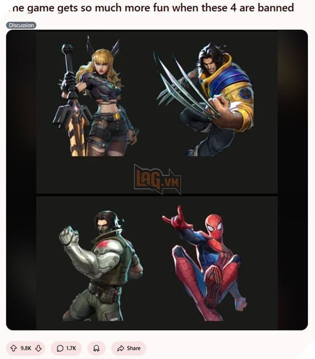 Cộng Đồng Marvel Rivals Đề Xuất Cấm Mặc Định 4 Siêu Anh Hùng Nhằm Nâng Cao Trải Nghiệm 2