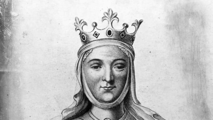 An artistic depiction of Eleanor of Aquitaine's possible appearance around 1150