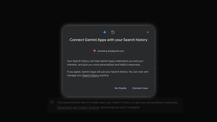Mô hình AI mới của Google có thể truy cập vào lịch sử tìm kiếm của người dùng