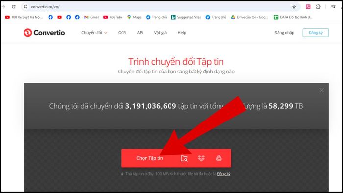 Chuyển file OGG sang MP3 trực tuyến bước 1