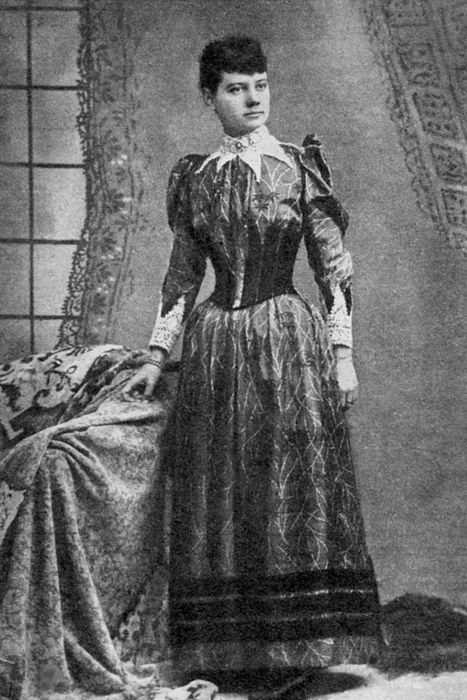 A portrait of Nellie Bly from around 1887