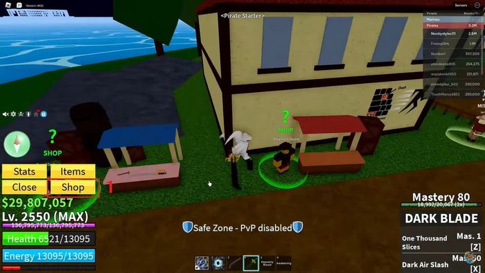 Hướng dẫn cách mua Game Pass Blox Fruit - bước đầu tiên