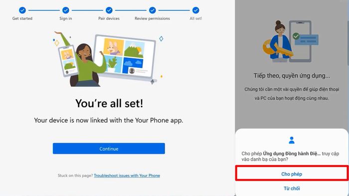 Hướng dẫn thực hiện cuộc gọi trên máy tính với ứng dụng Your Phone - Bước 5