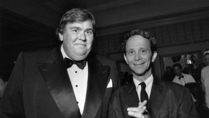 John Candy pictured alongside Joel Grey at the American Comedy Awards.