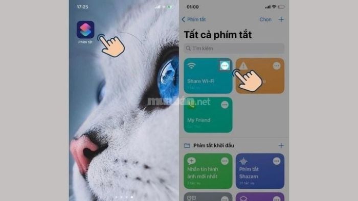 Nhấn vào “Lấy phím tắt”