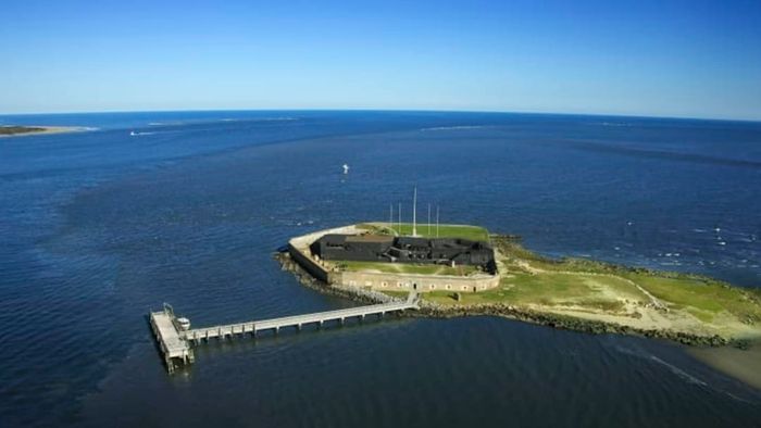 The fort was constructed on an artificial island.