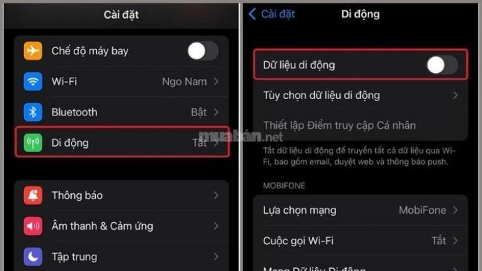 Truy cập vào phần cài đặt
