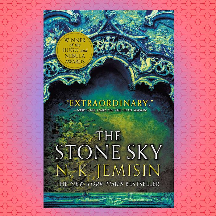 A visual representation of 'The Stone Sky' is featured