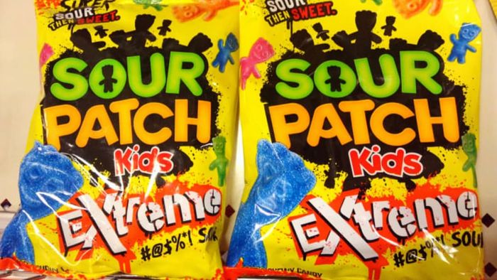 Two bags of Sour Patch Kids.