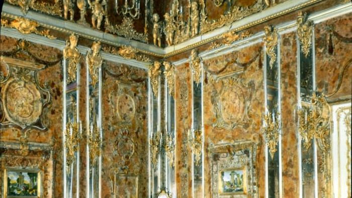 The Amber Room located in the Catherine Palace