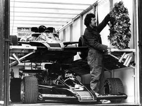 The stacker trailer used by Mario Andretti