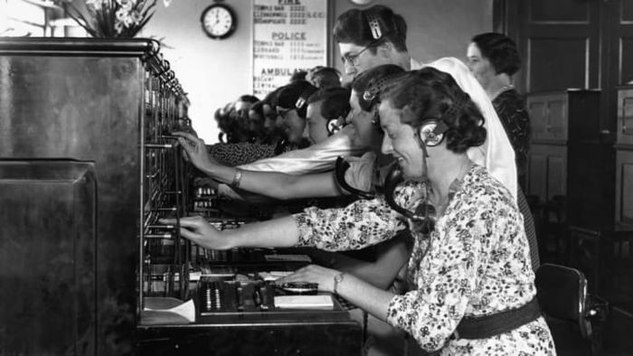 Switchboard operators, as seen in 1936.