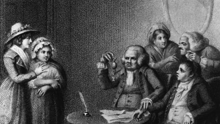 A medical consultation, circa 1807.