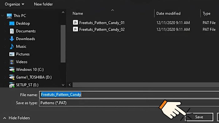 Xuất Pattern dạng file *.PAT - bước 3