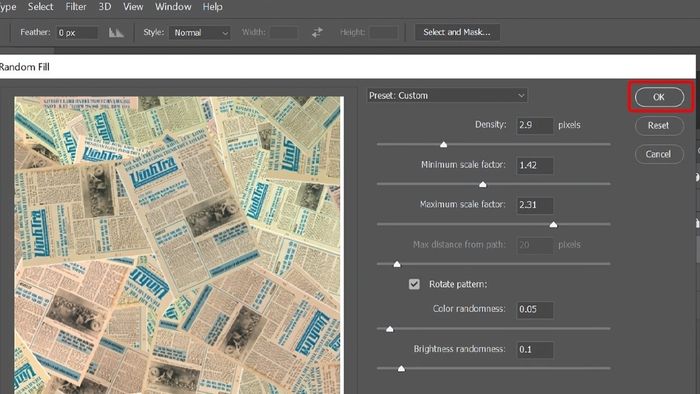 Cách tạo Pattern Photoshop ngẫu nhiên - bước 5