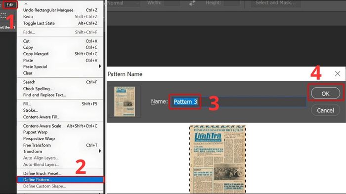 Cách tạo Pattern Photoshop ngẫu nhiên - bước 2