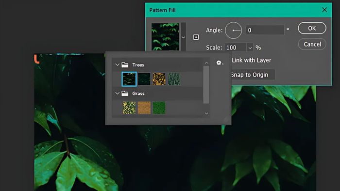 Sử dụng Pattern Photoshop bằng cách thêm một layer điều chỉnh - bước 3