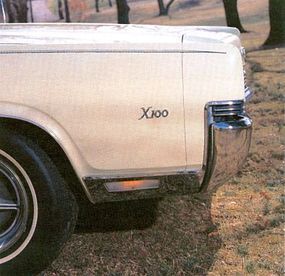 Detailed view of the 1969 Mercury Marauder X-100 trim.