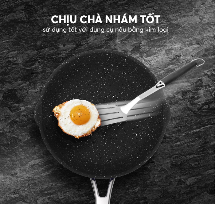 Chảo chống dính Inox liền khối Hera EL 8273 size 20cm