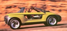 Side view of the 1989 Pontiac Stinger concept car