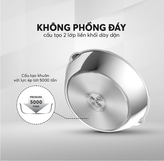 Chảo chống dính Inox liền khối Hera EL 8273 size 20cm