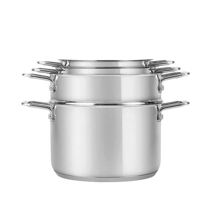 Bộ 3 nồi Inox kèm 1 xửng hấp