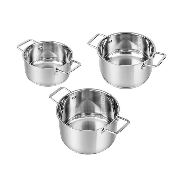 Bộ 3 nồi Inox kèm 1 xửng hấp