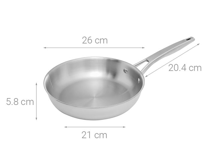 Chảo inox nguyên khối đáy từ 26 cm Elmich Trimax EL-2822