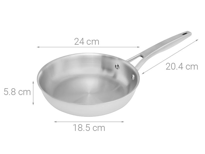 Chảo inox nguyên khối đáy từ 24 cm Elmich Trimax EL-2821