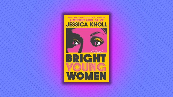 A purple background featuring the cover of ‘Bright Young Women.’