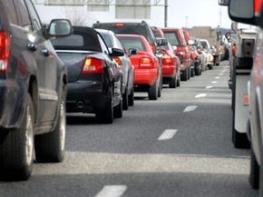Rush hour traffic congestion