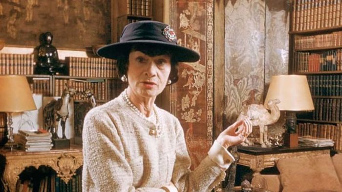 Coco Chanel in her Paris apartment, around 1959.